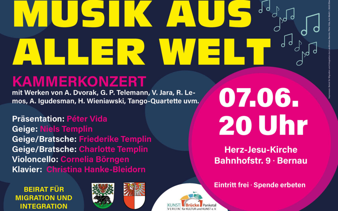 Einladung zum Kammerkonzert: Musik aus aller Welt! 