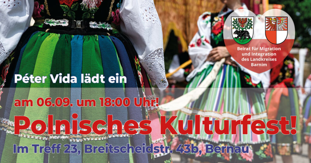 Beirat für Migration und Integration Barnim veranstaltet Polnischen Kulturtag am 6. September in Bernau