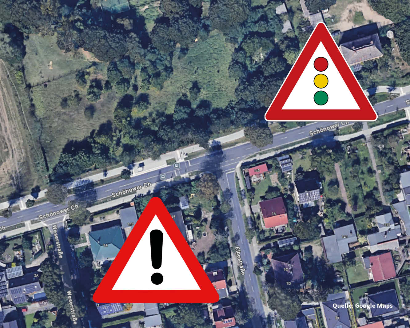 Tag der Verkehrssicherheit: Für mehr Sicherheit an der Kreuzung Elbestraße / Schönower Chaussee